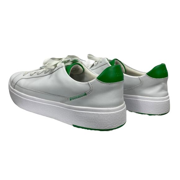 Kizik Vegas Sneakers Clover Green & White Leather Men’s 10.5 Classic Casual - Picture 6 of 13